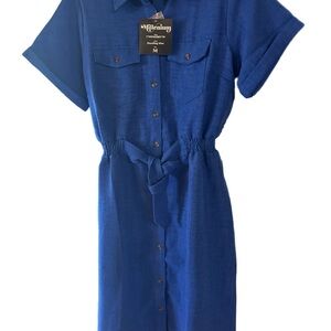 Women's Blue Button-Down Dress